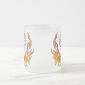 Chief's Flames Frosted Glass Coffee Mug (Center)