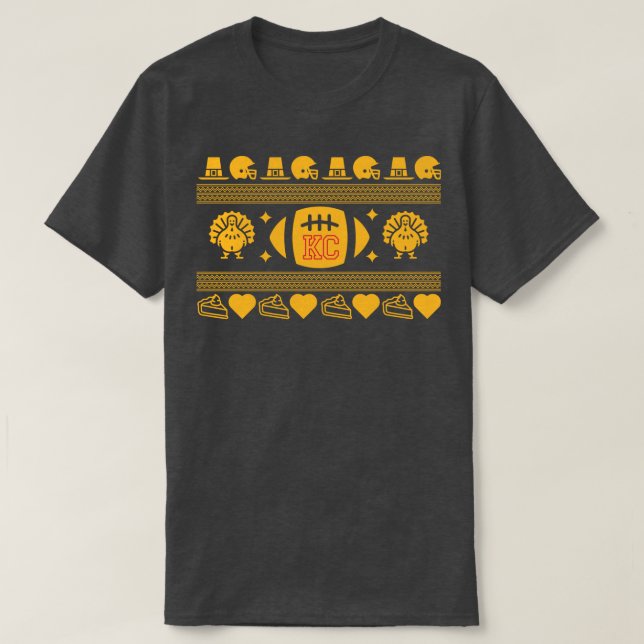 Chiefs Turkey Day Kansas City Thanksgiving T-Shirt (Design Front)