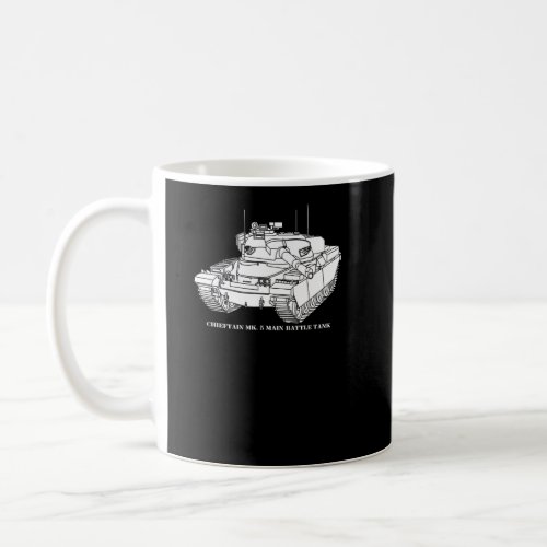 Chieftain Mark 5 Tank British Tanks Cutout Silhoue Coffee Mug