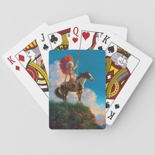 Chieftess Female Native American Indian Chief Playing Cards