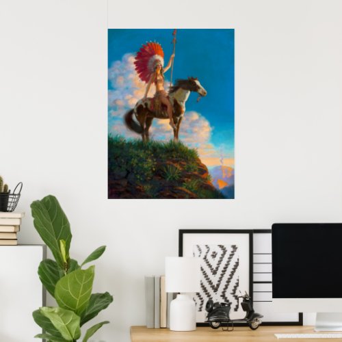Chieftess Female Native American Indian Chief Poster