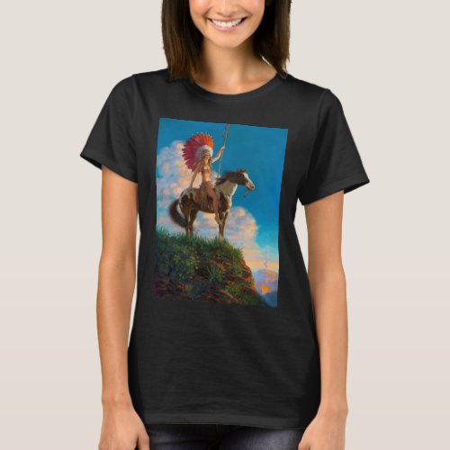 Chieftess Female Native American Indian Chief T_Shirt