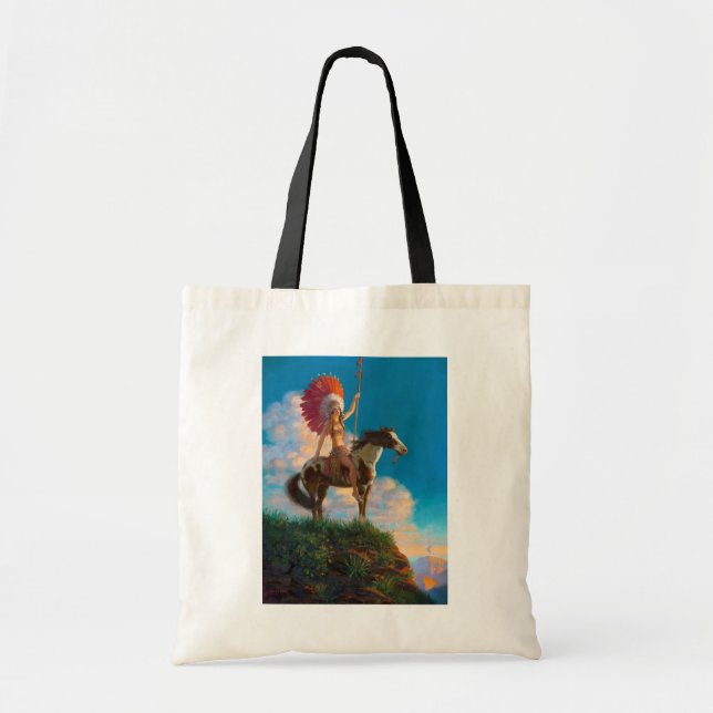 Chieftess Female Native American Indian Chief Tote Bag (Front)