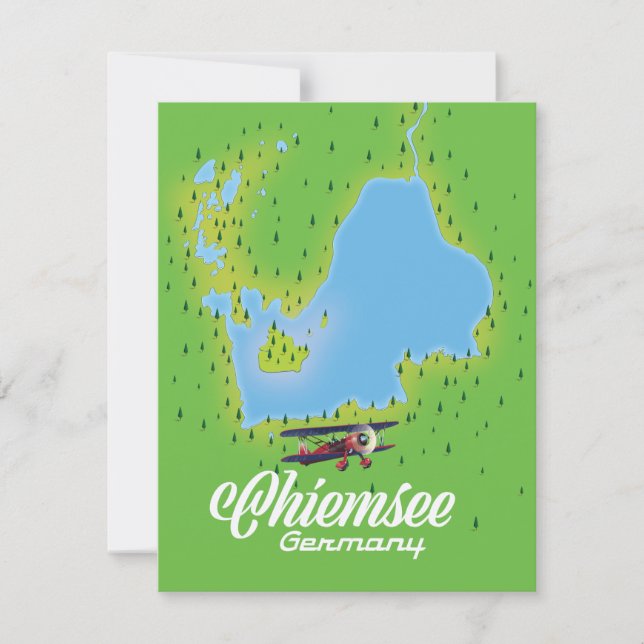 chiemsee Germany lake map (Front)