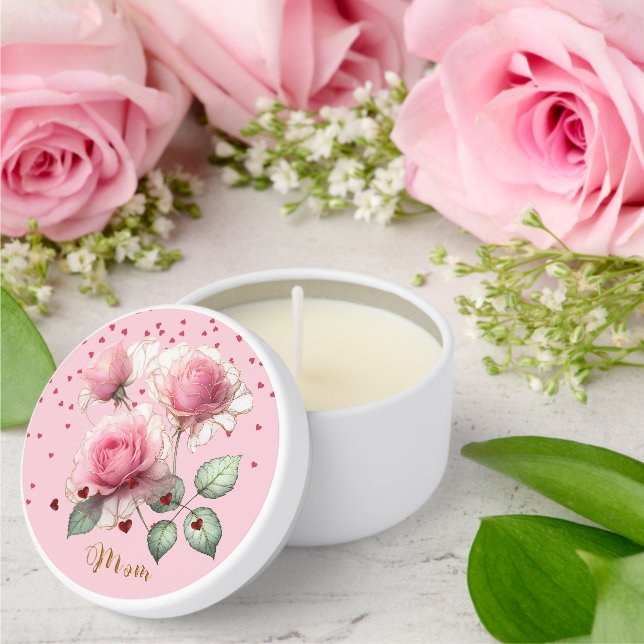 Chiffon Rose For Mom Mini Candle Favors (Insitu (Wedding))