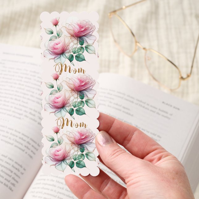 Chiffon Roses for Mom Bookmarks (Hand)