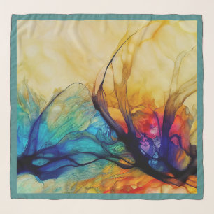 Chiffon Scarf Alcohol Ink Swirl