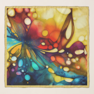 Chiffon Scarf Alcohol Ink Swirl