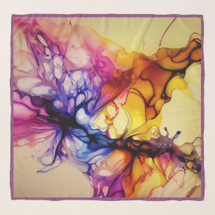 Chiffon Scarf Alcohol Ink Swirl
