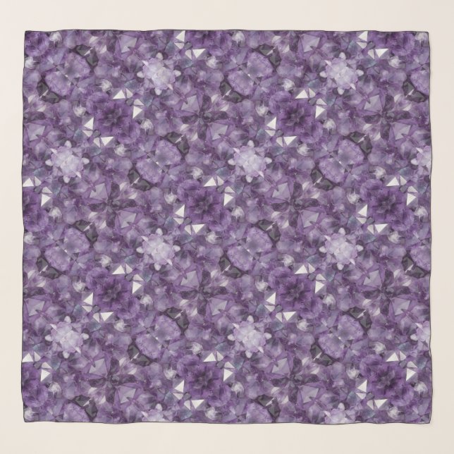 Chiffon Scarf Amethyst Crystals (Front)