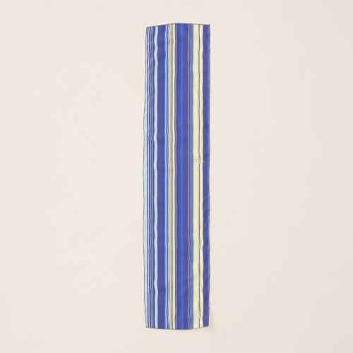 Chiffon Scarf Blue Stripe