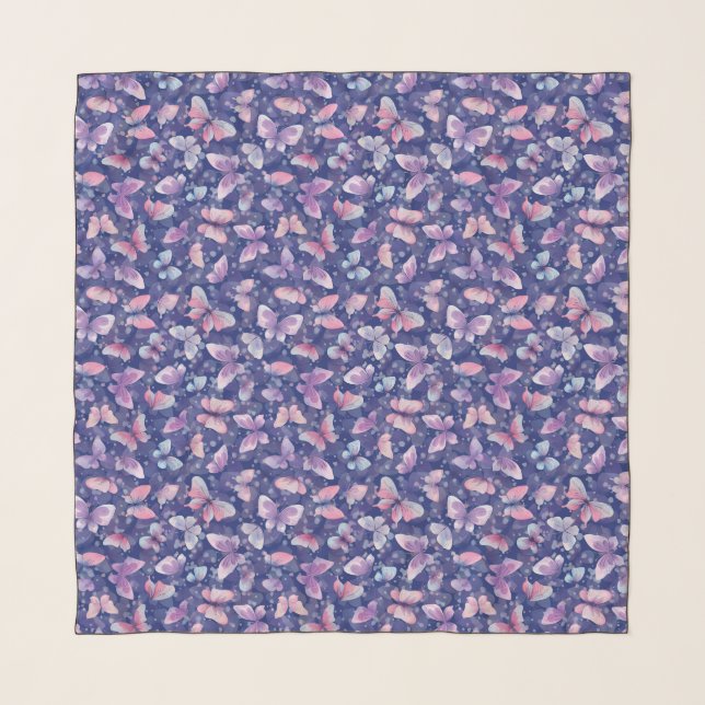 Chiffon Scarf butterfly pattern (Front)