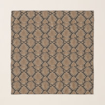Chiffon Scarf in brown snakeskin print