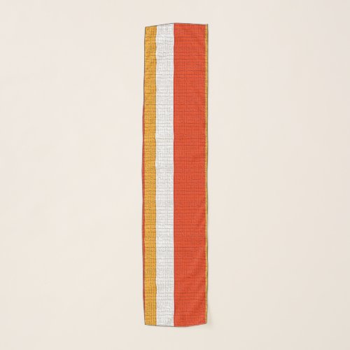 Chiffon Scarf Orange Stripe