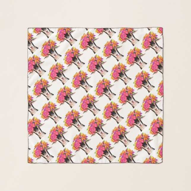 Chiffon Scarf Posey the Goat (Front)