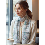 Chiffon Scarf with Architectural Blueprint Design<br><div class="desc">Wrap yourself in creativity and sophistication with this Chiffon Scarf featuring an Architectural Blueprint Design. Light, airy, and effortlessly stylish, this scarf blends fashion with technical artistry—perfect for architects, designers, engineers, or anyone who appreciates clean lines and creative structure. The blueprint pattern adds a modern, intelligent aesthetic that pairs beautifully...</div>