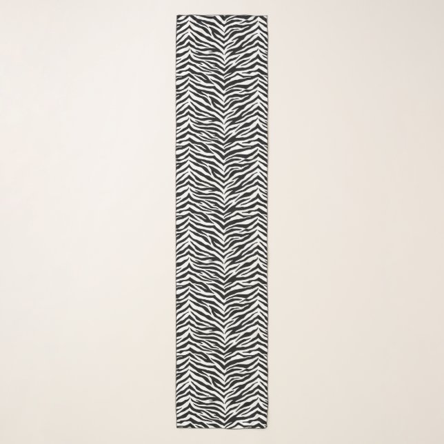 Chiffon Scarf-Zebra Print Scarf (Front)