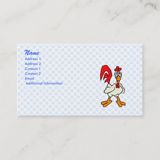Customizable Chiggy Chicken Business Cards