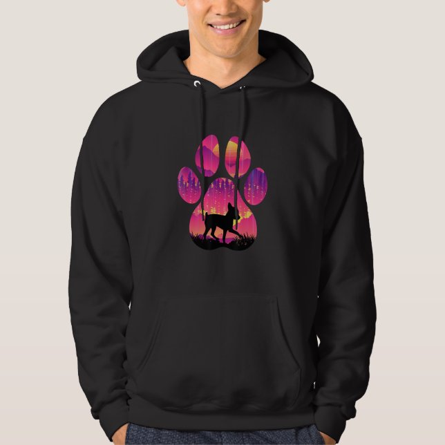 Chigi Paw Mom Dad Dog  Women Men Hoodie (Front)