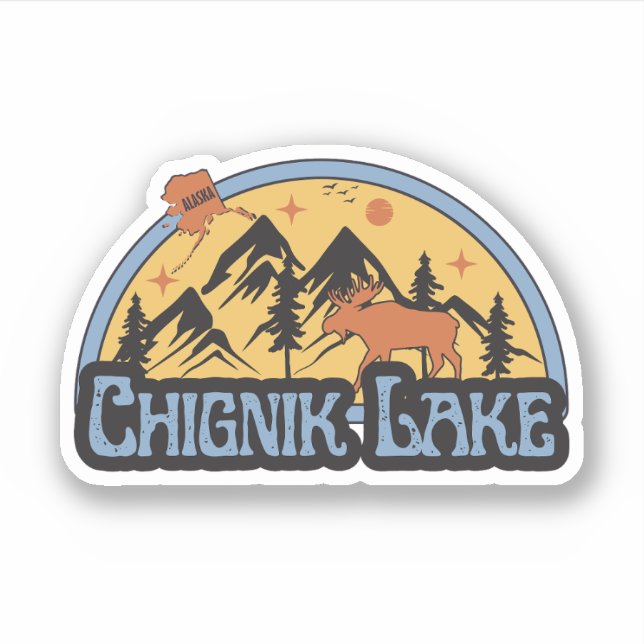 Chignik Lake, Alaska Sticker (Front)