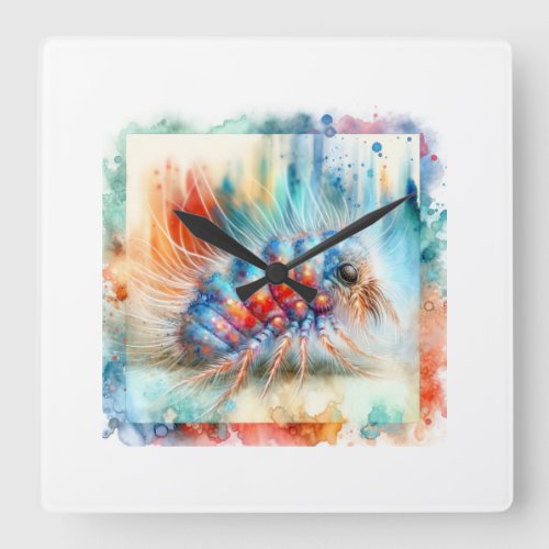 Chigoe flea Nigua AREF1408 _ Watercolor Square Wall Clock