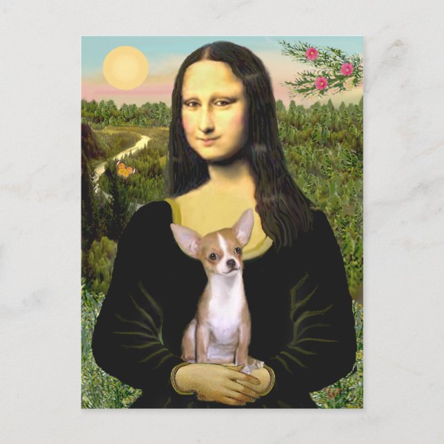 Chihuahua 1b - Mona Lisa Postcard (Front)