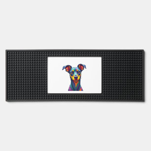 Chihuahua Abstract Painting Colour Cute Dog (1) Bar Mat