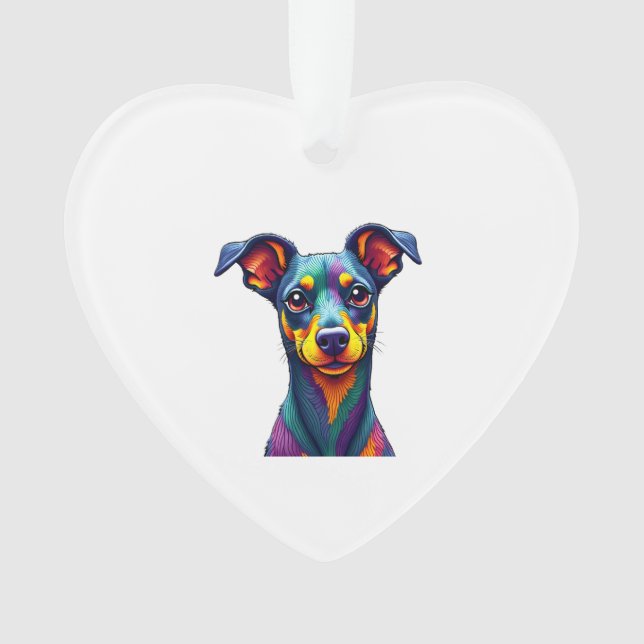 Chihuahua  Abstract Painting  Colour  Cute Dog (1) Ornament (Front)