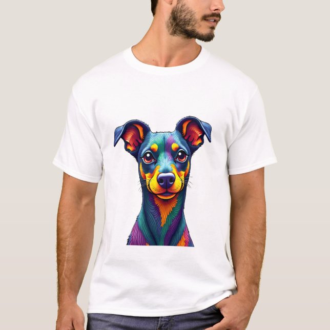 Chihuahua  Abstract Painting  Colour  Cute Dog (1) T-Shirt (Front)