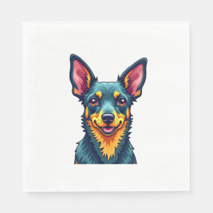 Chihuahua  Abstract Painting  Colour  Cute Dog (2) Napkins