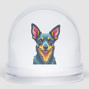 Chihuahua  Abstract Painting  Colour  Cute Dog (2) Snow Globe