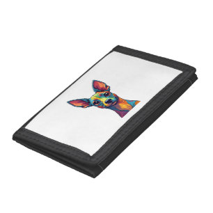 Chihuahua Abstract Painting Colour Cute Dog (5) Trifold Wallet