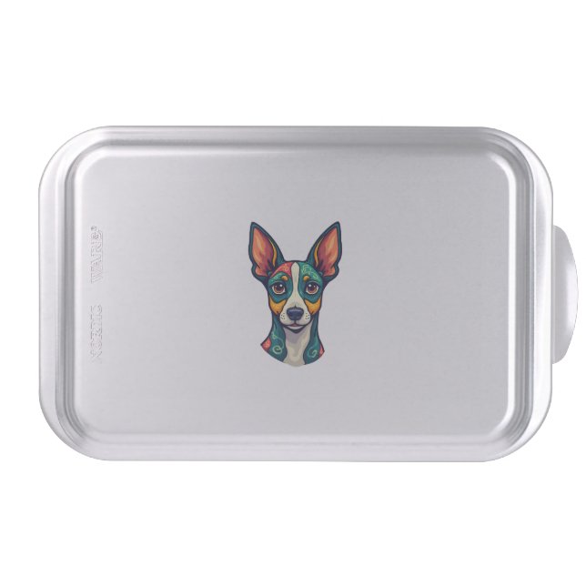 Chihuahua  Abstract Painting  Colour  Cute Dog (7) Cake Pan (Front)