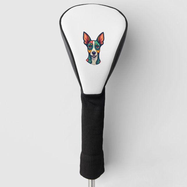 Chihuahua  Abstract Painting  Colour  Cute Dog (7) Golf Head Cover (Front)