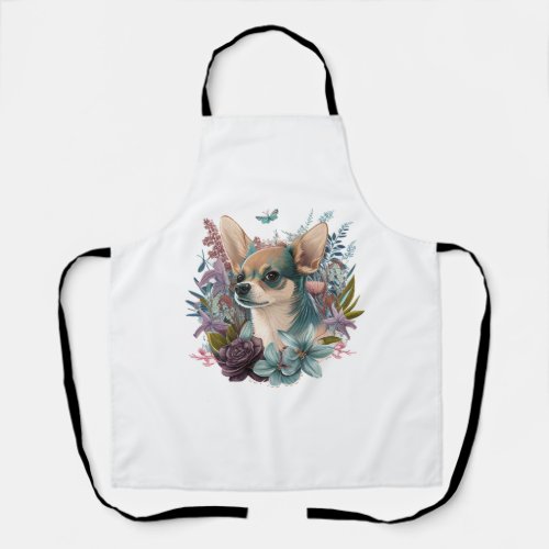 Chihuahua  Abstract Painting  Colour  Cute Dog   Apron