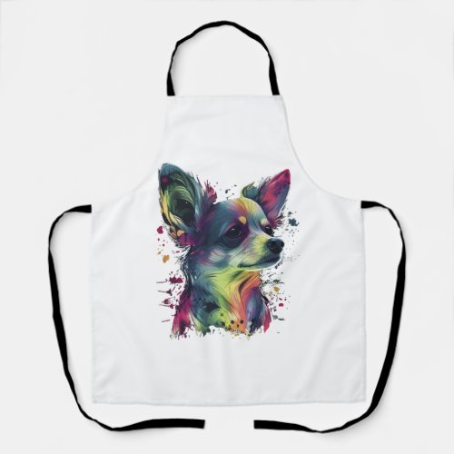 Chihuahua  Abstract Painting  Colour  Cute Dog  Apron