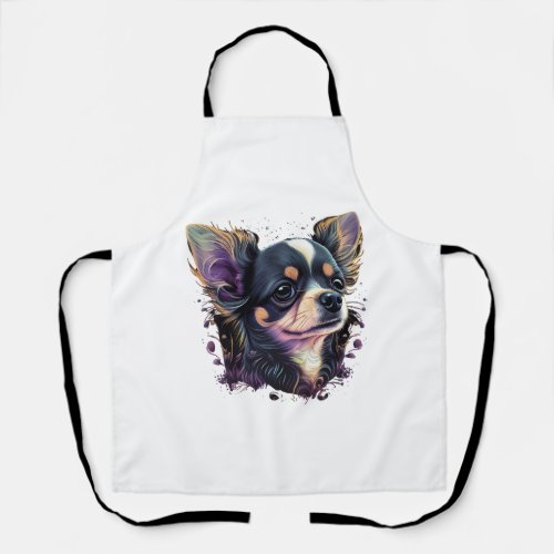 Chihuahua  Abstract Painting  Colour  Cute Dog     Apron