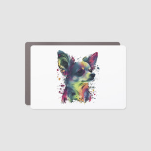 Chihuahua  Abstract Painting  Colour  Cute Dog  Car Magnet