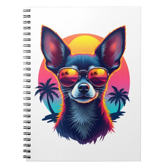 Chihuahua  Abstract Painting  Colour  Cute Dog Cop Notebook (Front)