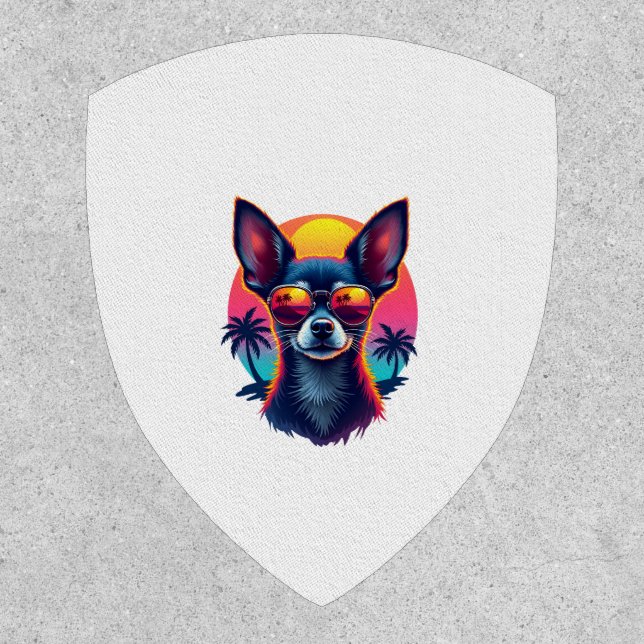 Chihuahua  Abstract Painting  Colour  Cute Dog Cop Patch (Front)