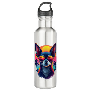 Chihuahua  Abstract Painting  Colour  Cute Dog Cop Stainless Steel Water Bottle