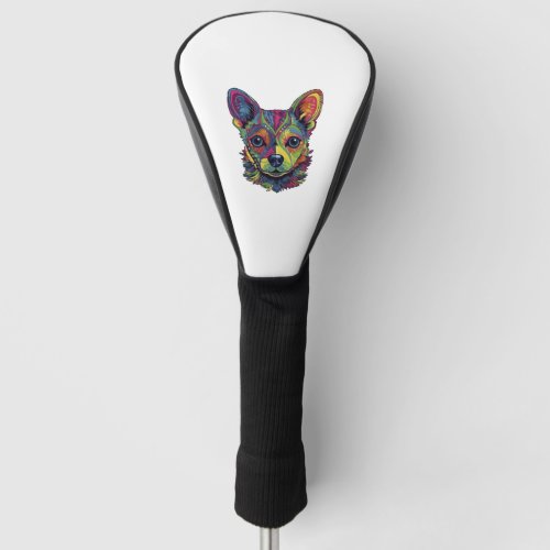 Chihuahua  Abstract Painting  Colour  Cute Dog     Golf Head Cover