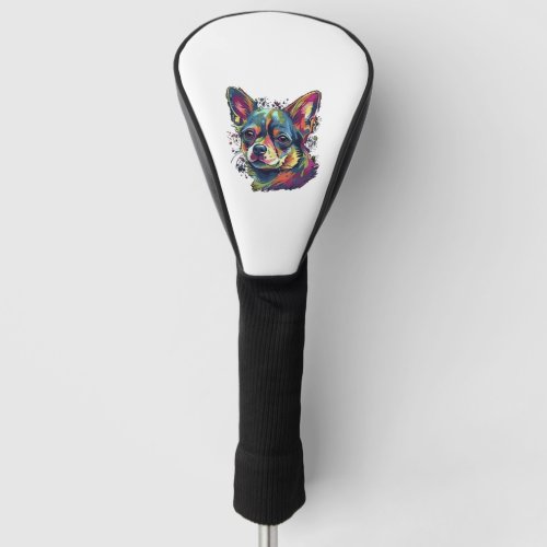 Chihuahua  Abstract Painting  Colour  Cute Dog     Golf Head Cover