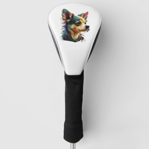 Chihuahua  Abstract Painting  Colour  Cute Dog     Golf Head Cover