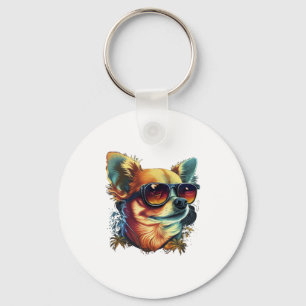 Chihuahua  Abstract Painting  Colour  Cute Dog     Keychain