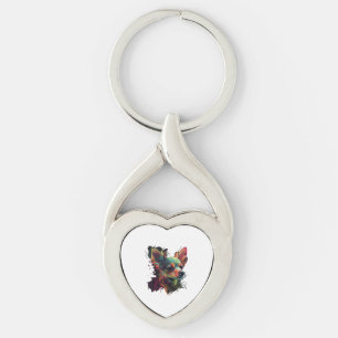 Chihuahua  Abstract Painting  Colour  Cute Dog Keychain