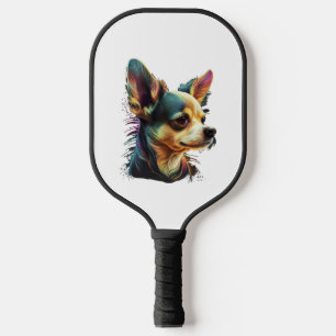 Chihuahua Abstract Painting Colour Cute Dog Pickleball Paddle
