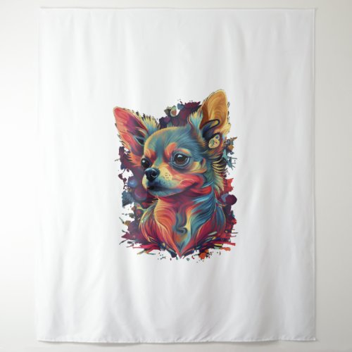 Chihuahua  Abstract Painting  Colour  Cute Dog    Tapestry
