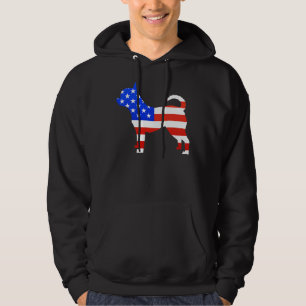 Chihuahua American Flag Chihuahua Silhouette Hoodie