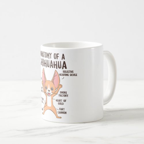 Chihuahua Anatomy Mug Gifts Chihuahua Coffee Mug